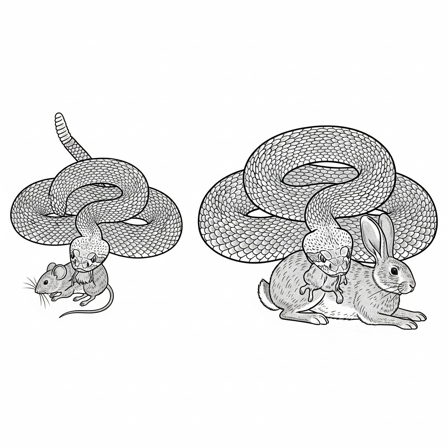 Alimentación de serpiente cascabel