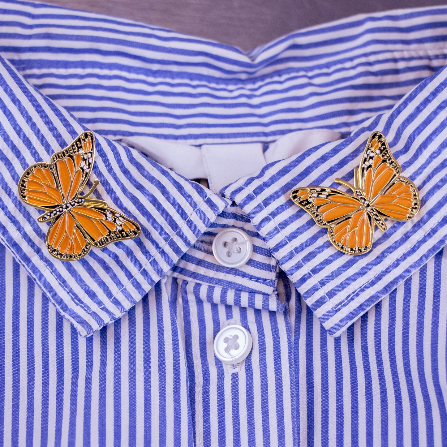 pin mariposa monarca tela