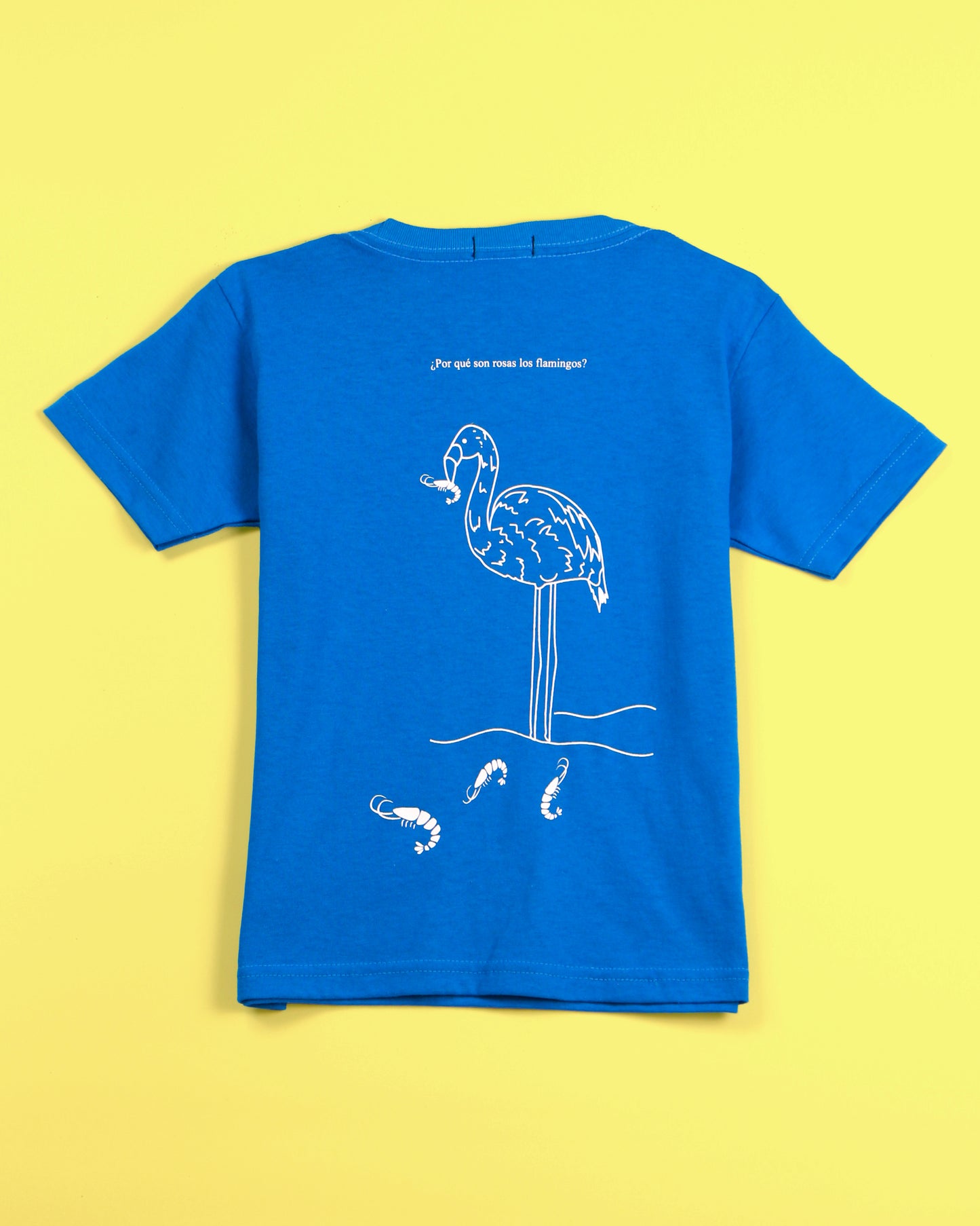 Playera flamingo azul trasera