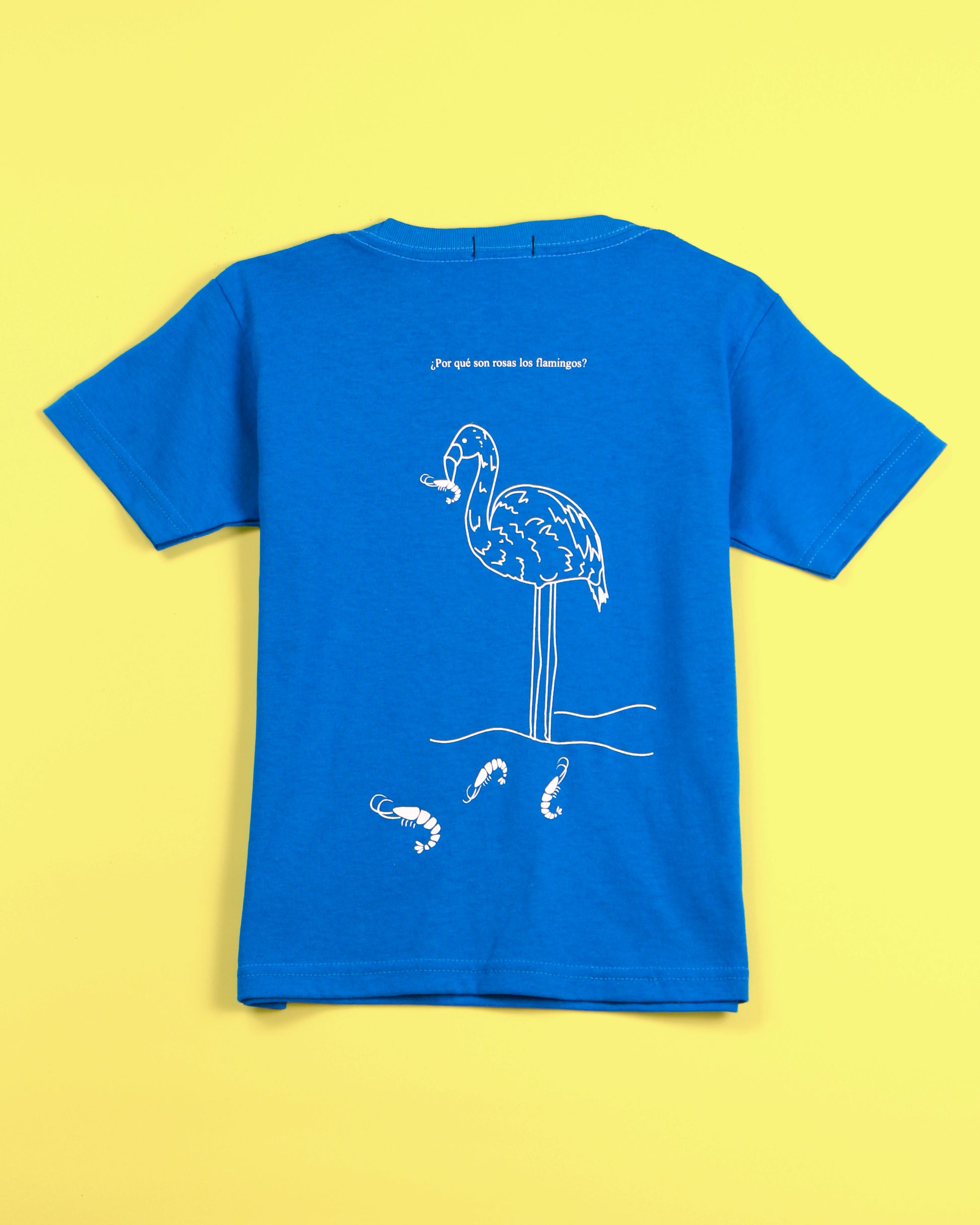 Playera flamingo azul trasera