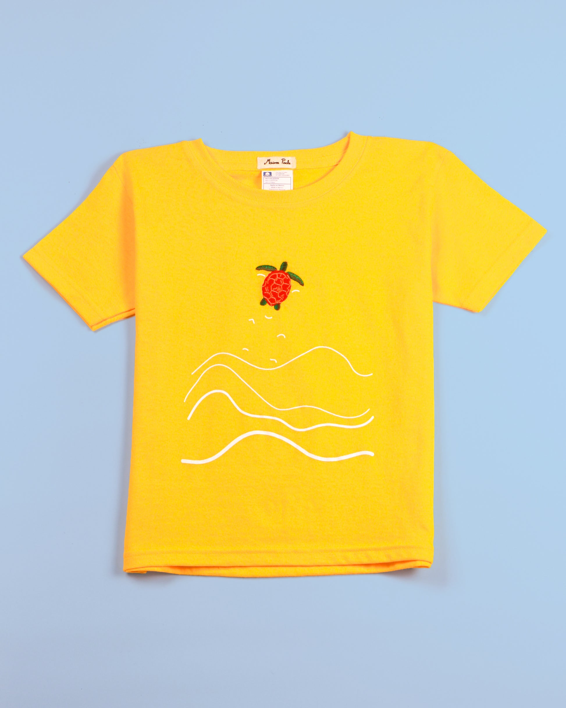 Playera artesanal de tortuga para niño | 100% algodón unisex – Mairos Pachi